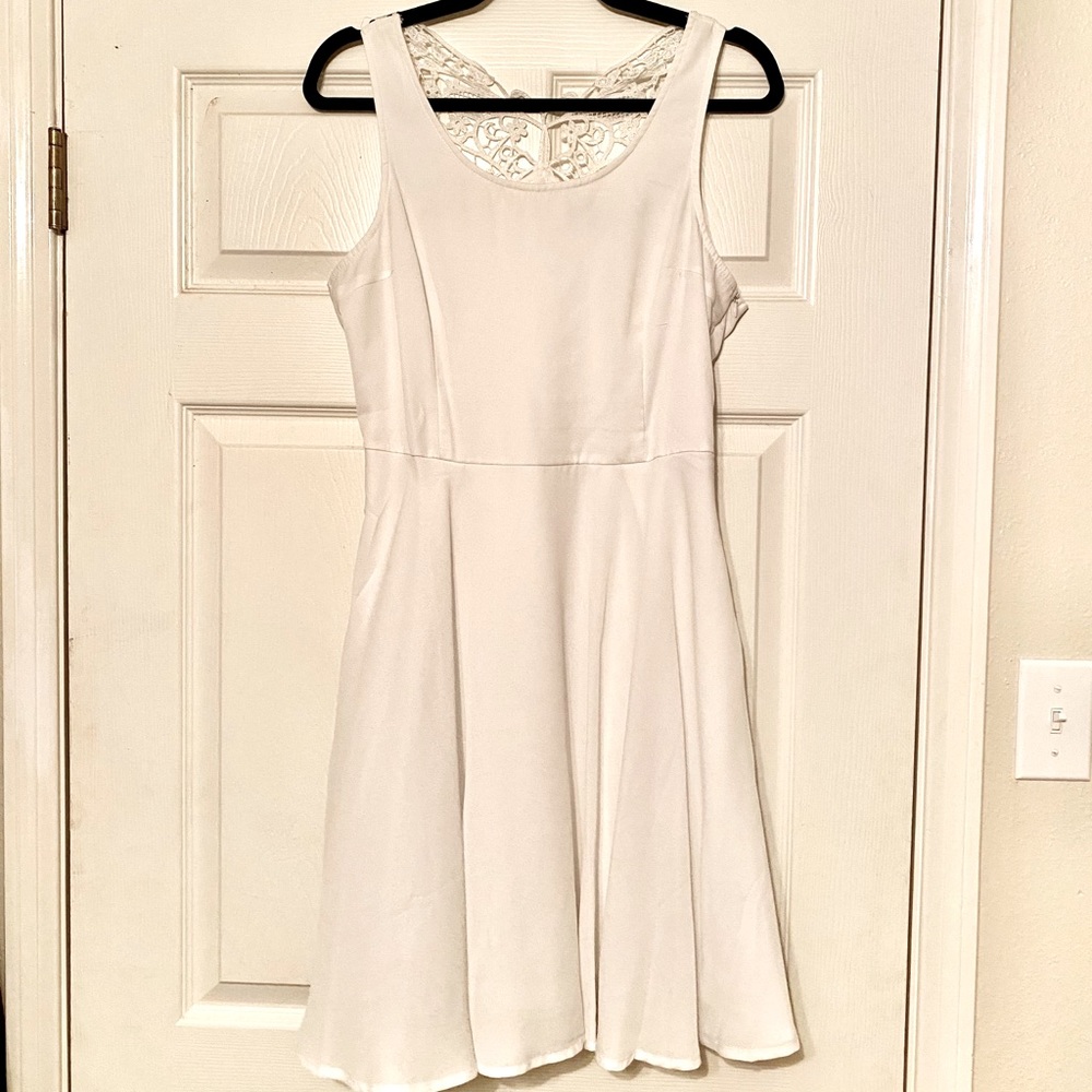 Lace backed White Dress